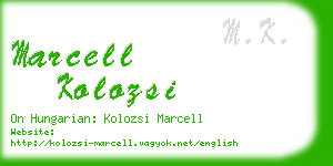 marcell kolozsi business card